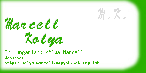 marcell kolya business card